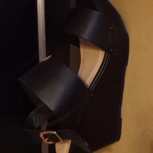 Brand new**Bamboo black wedges! No box